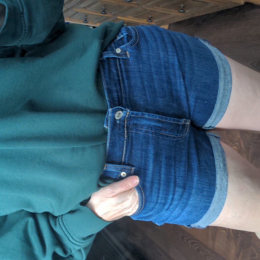 7 For All Mankind Jean Shorts Relaxed fit, blue jeans